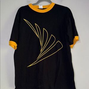 Sprint Cellular Wing Logo Men's Large Ringer Black T-Shirt